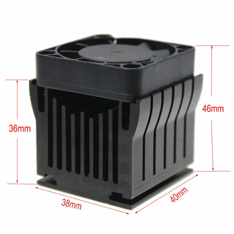 Diy Alumínio Northbridge Dissipador Cooler Motherboard Radiator w 4cm Ventilador para Computador pc Case South North Bridge Chipconjunto Cooling - Imagem 2