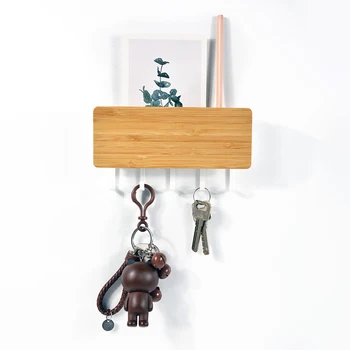 

Key Hooks Decorative Simple Small Wall Hooks Space Saving Easy Install Home Vintage Wooden Door Back Storage Rack Holder