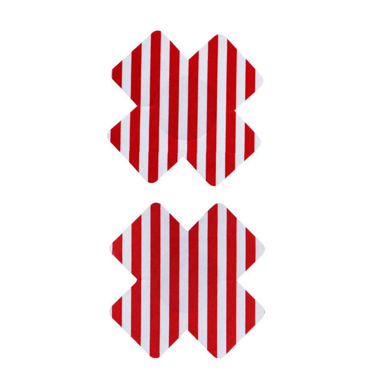 Горячая сексуальная опыт 7 пар(14 шт) печать 7 цветов выбор Крест/х Одноразовые самоклеющиеся наклейки ниппель крышка - Цвет: Red Stripe