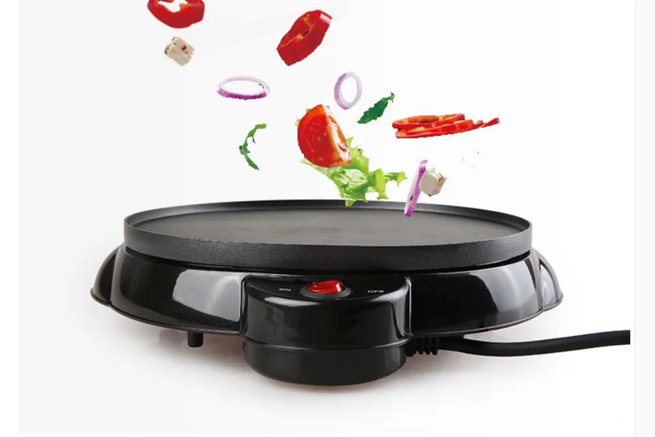 220V Non-stick Electric Crepe Maker Pizza Maker Pancake Maker Crepe Making Pan For Household Kitchen Tool Cooking Pan