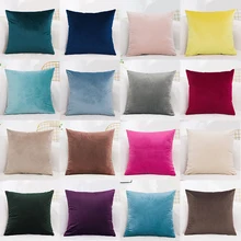 Funda de cojín de terciopelo, cubierta de almohada de Color sólido, decoración de sofá, funda de almohada decorativa para habitación, venta al por mayor, 60x60