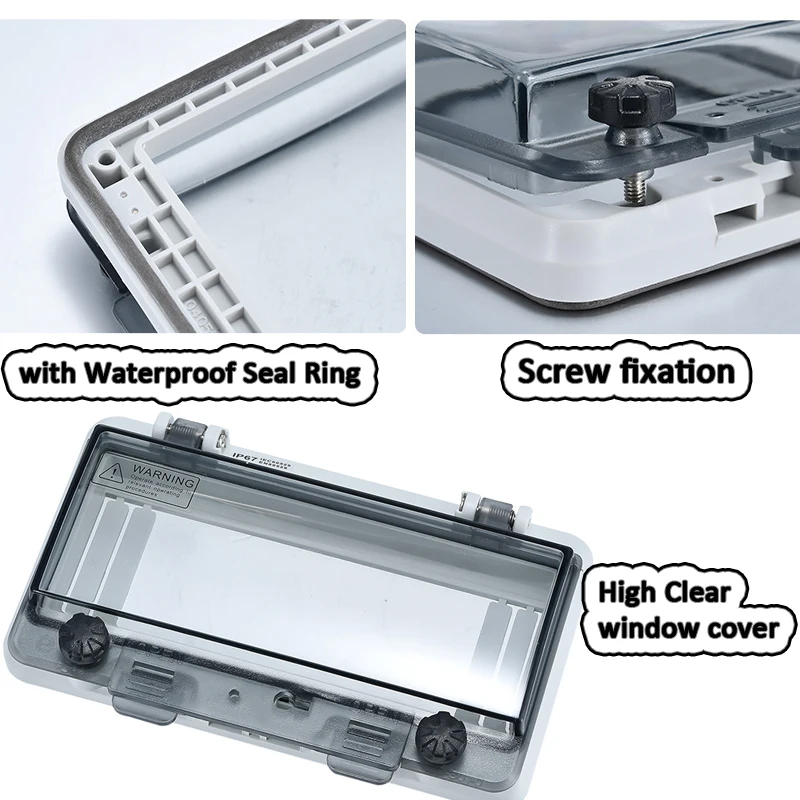 transparente prova água capa de janela protetora maneiras interruptor caixa de proteção caixa de junção elétrica painel
