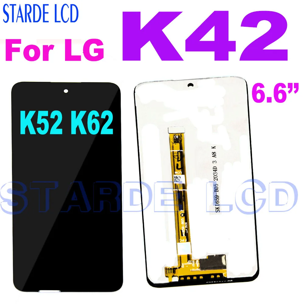 

6.6" AAA+ For LG K42 K52 K62 LCD Display Touch Screen Digitizer Panel Assembly With Frame Replacement Parts + Tools