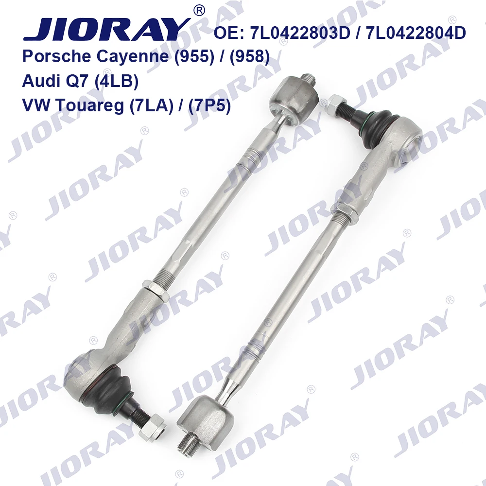

JIORAY Pair Front Steering Tie Rod Head Assembly For Porsche Cayenne 955 9PA 958 92A VW Volkswagen 7LA 7P5 Audi Q7 4LB