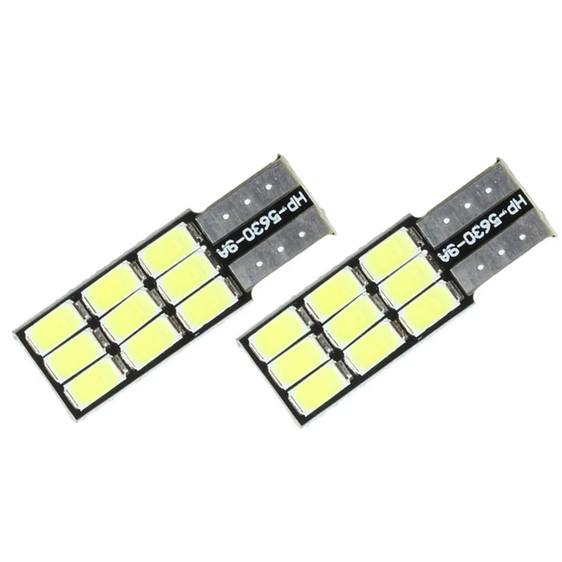 2 x Белый Canbus T 10 194 168 W 5 5630 9 SMD DC 12 V автомобильный клиновидный боковой маркер