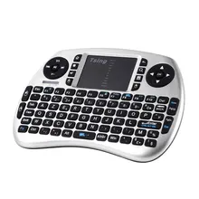 Портативная портативная беспроводная клавиатура с тачпадом, Мультимедийная панель для ТВ-приставки, медиа тв, ПК, флешка для ноутбука, для Raspberry PI, PS3, французский, испанский