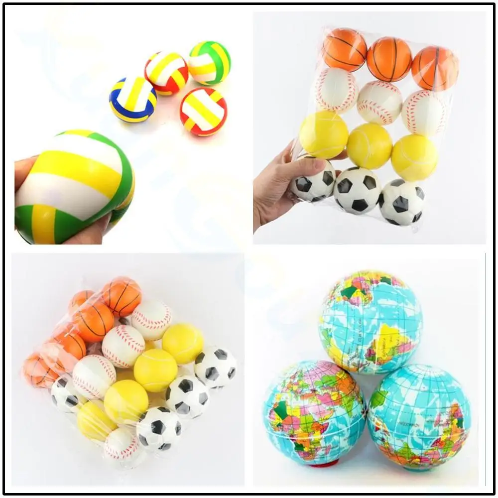Soft Toy Basketball Volleyball Kids Sports Stress Relief Decor Foam toys Ball 6pcs
