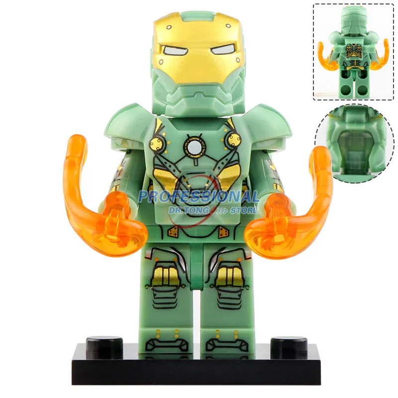 

20PCS Building Blocks Iron Man Pepper War Machine Thor Captain Marvel Gamora Captain America Blocks Bricks Toys X0246