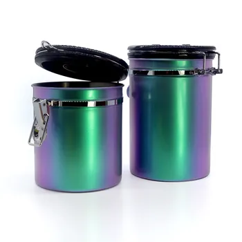 

Stainless Steel Coffee Canister With Scoop Airtight Coffee Container Storage Set For Coffee Beans Tea