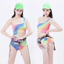 Модные костюмы для джазовых танцев, Женская Одежда для танцев на шесте, одежда для выступлений в ночном клубе, одежда для Рейв, Ds Gogo, одежда для танцоров DC3070