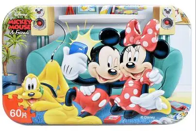 Mickey Русалка Принцесса Замороженные Микки Минни Маус головоломка обучения интересные деревянные игрушки для детей подарок для детей - Цвет: Mickey