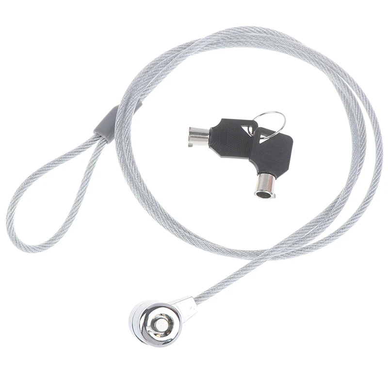 1pc Anti-Theft office notebook laptop pc computer desk key security lock chain wire