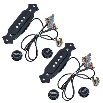 

2sets Pre-Wired Cigar Box Guitar Pickup with Volume & Tone for electric guitar