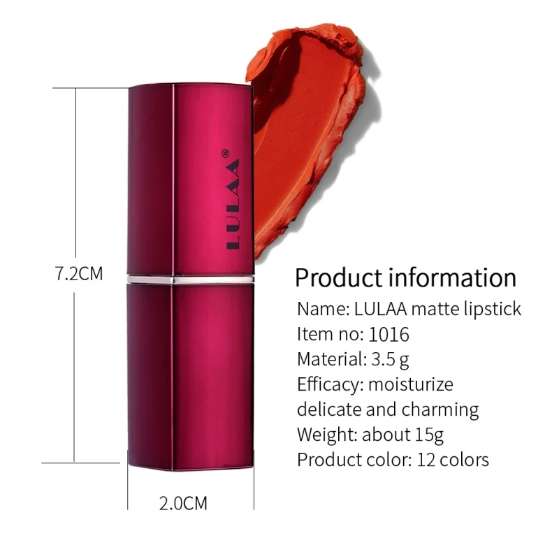 Горячая Матовая губная помада, сексуальная губная помада, долговечная Водонепроницаемая бархатная антипригарная чашка, питательная губная помада 12 цветов