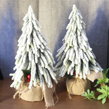 

2019 Merry Christmas Snow Flocking Christmas Trees Snowflakes Twigs Mulberry Tree Window Display Scene Decorations For Home