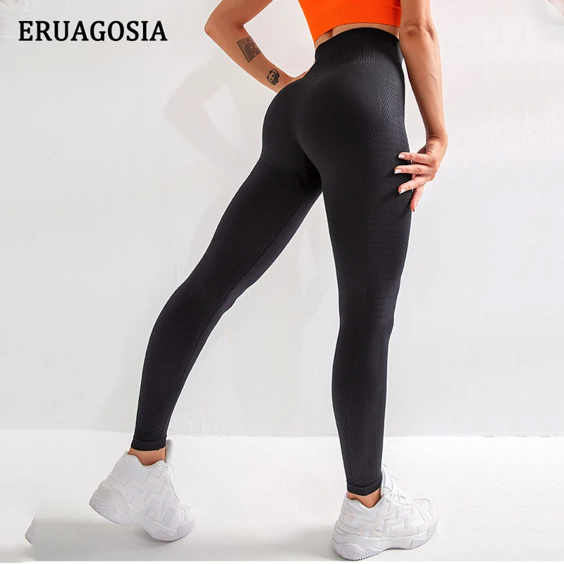 ERUAGOSIA Women Energy Seamless Yoga Pants Super Stretchy Tummy Control Gym Tights High Waist Sport Leggings Femme Running Pants