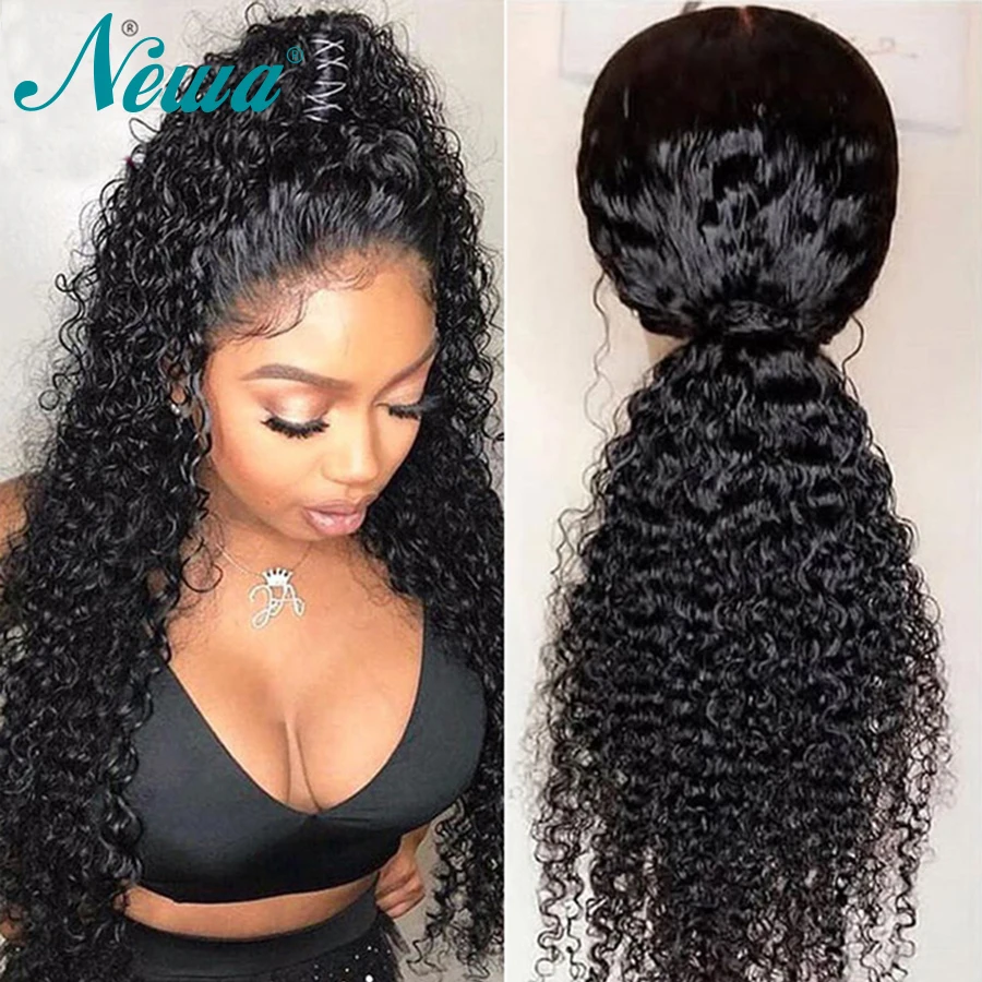  Newa Hair Full Lace Human Hair Wigs With Baby Hair Curly Pre Plucked Full Lace Wigs For Black Women