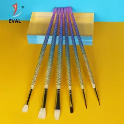 Ensemble de stylos et pinceaux de peinture à l'aquarelle, style sirène, pour étudiants, peinture acrylique à l'huile, pinceaux d'art, poils de belette, cheveux mélangés, 11 pièces 