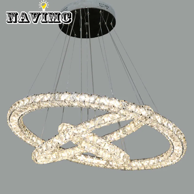 

Modern Champagne Transparent Free Combination LED Crystal Lamp Living Room