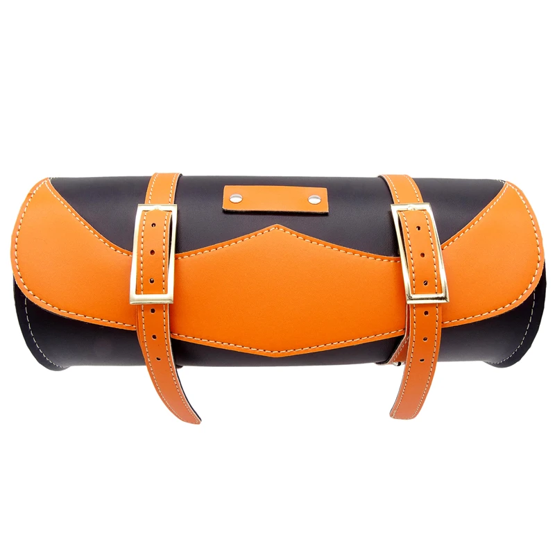 New Universal Motorcycle Saddle Bags PU Leather Motorbike Leather Side Storage Tool Pouch Front Luggage Bag For Harley Davidson
