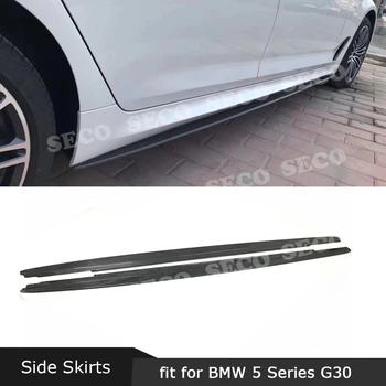 

For BMW 5 Series G30 G31 M Tech M Sport 2017 2018 2019 Carbon Fiber Side skirts Aprons MP Style FRP Door bumper Protector