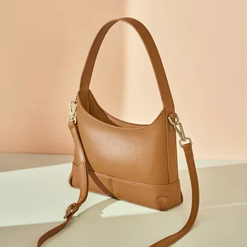 

Messenger Handbags Vintage Shoulder Bags Flap New Genuine Leather Casual Tote Solid Crossbody Bags for Women