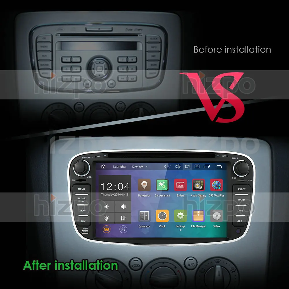 2 din DSP Android 10 автомобильный DVD мультимедийный плеер GPS навигатор для Ford Focus2 Mondeo Galaxy
