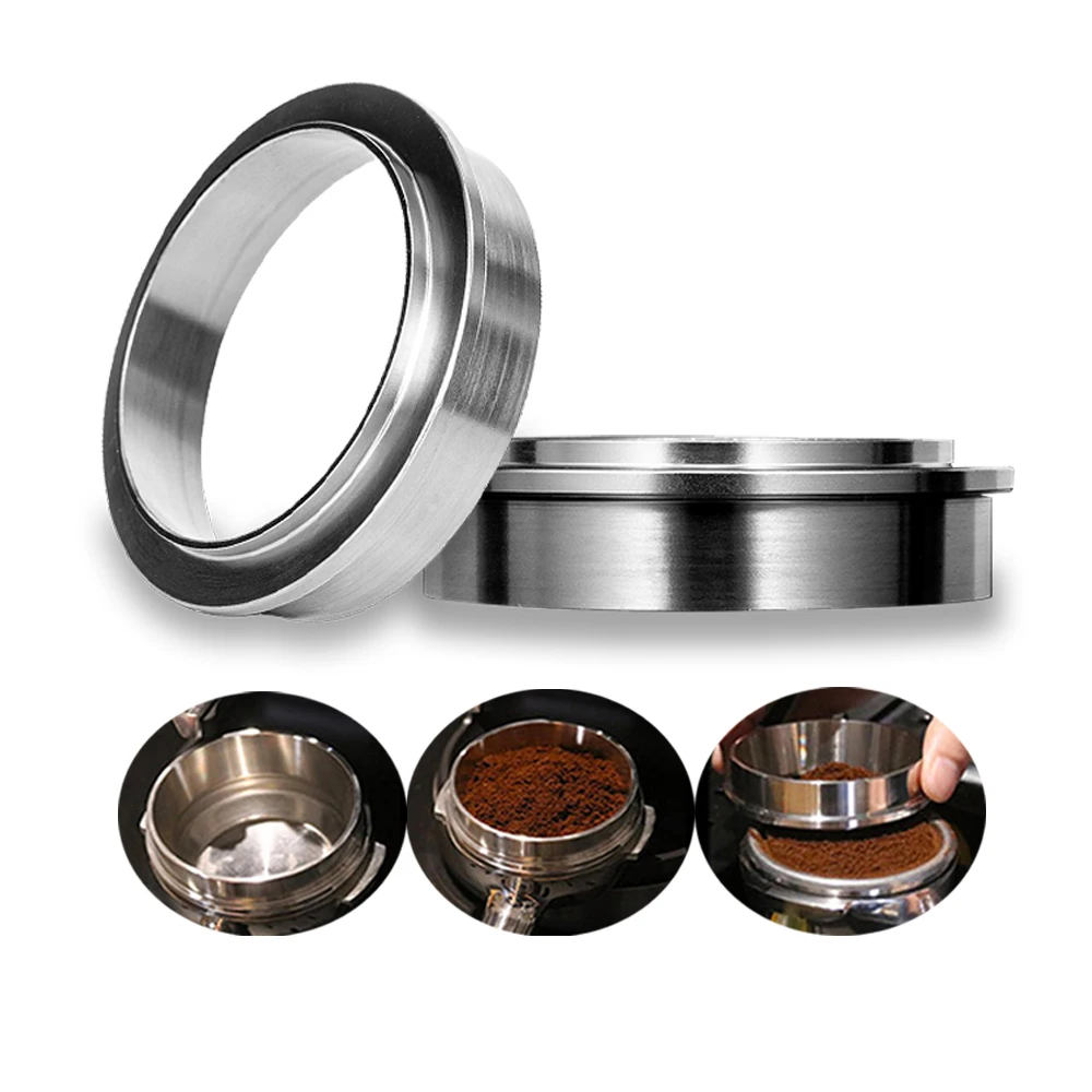 51/53/57.5/58/58.35mm Stainless Steel Intelligent Dosing Ring Brewing Bowl Coffee Powder For Espresso Barista Funnel Portafilter|Coffee Tampers| - AliExpress