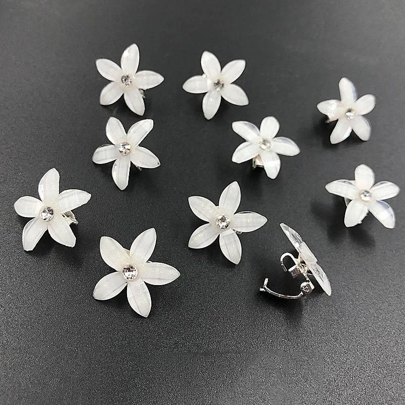 10PCS/Lot Wedding Bridal Hair Claws Girls Small Cute Crystal Flowers Metal Hair Clips Women Mini Headwear Hair Accessories Women's Hair Accessories Hair Accessories