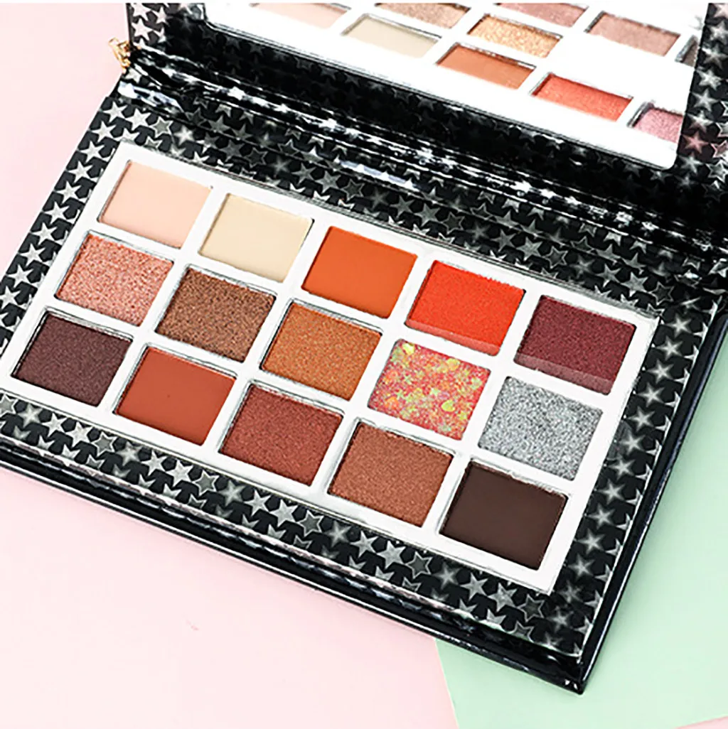 Glitter Eyeshadow Palette Nude Matte Metallic Smoky Lasting Makeup Shadows Professional Eye Makeup With Mirror#YJ2