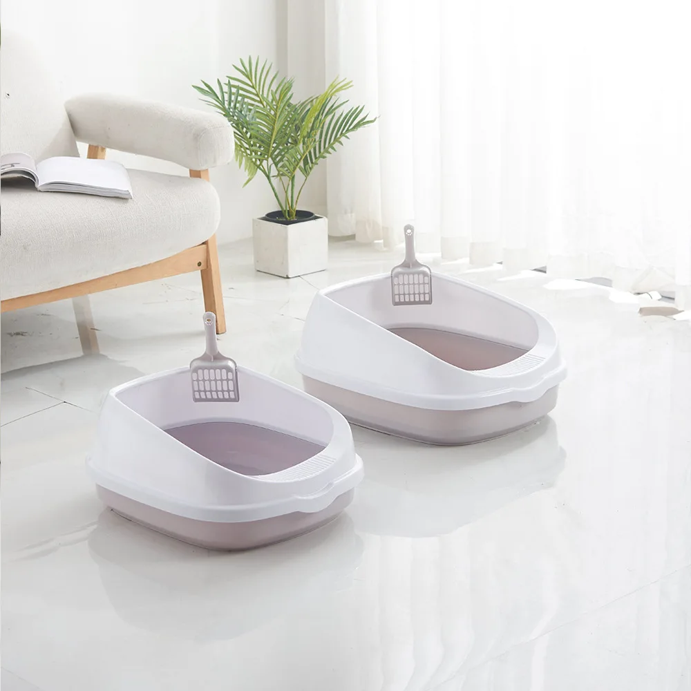 Home Pet Toilet Bedpan Anti Splash Cats Litter Box Cat Dog Tray With Scoop Kitten Dog Clean Toilette Plastic Sand Box Supplies Home Pet Toilet Bedpan Anti Splash Cats Litter Box Cat Dog Tray With Scoop Kitten Dog Clean Toilette Plastic Sand Box Supplies