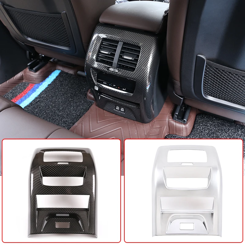 3 Colors Car Styling Rear Air Condition Vent Outlet Frame Cover Trim ABS Chrome For BMW X3 G01 X4 G02 2020 Interior Accessories