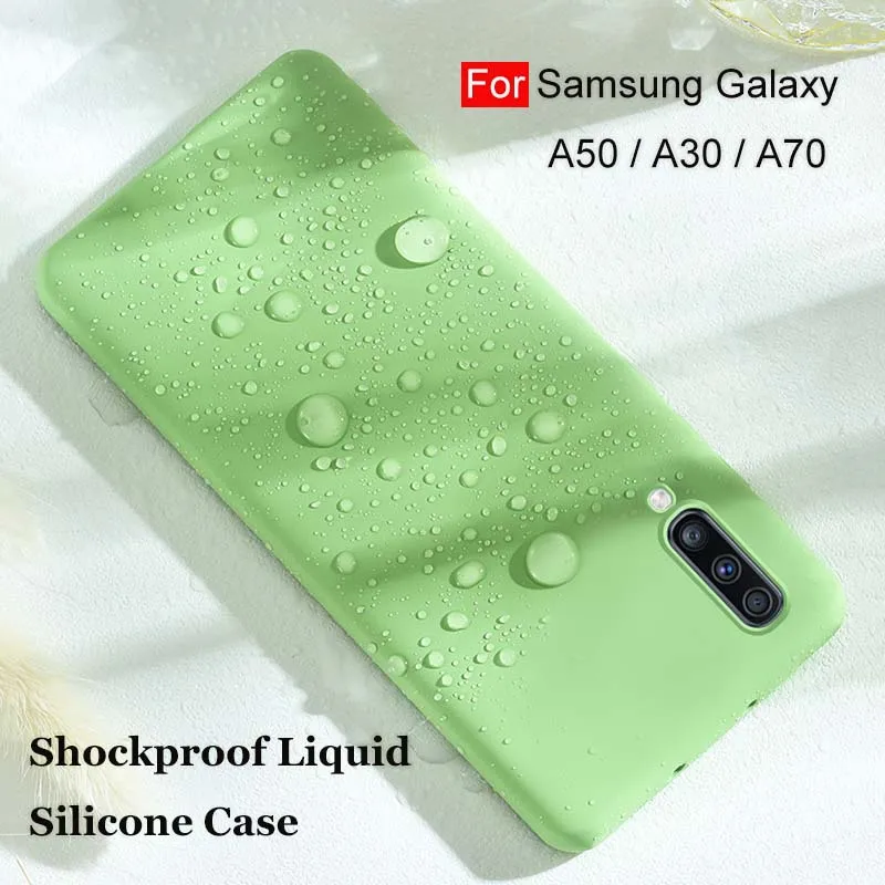 Жидкий Силикон Ударопрочный Мягкий чехол для samsung S10e S9 S8 плюс A10 A20 A30 A40 A50 A60 A70 M10 M20