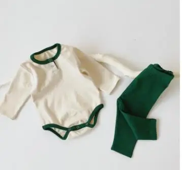 MILANCEL/комплект зимней одежды для малышей; боди в Корейском стиле; штаны с высокой талией; комплект одежды из 2 предметов для маленьких мальчиков - Цвет: Красный