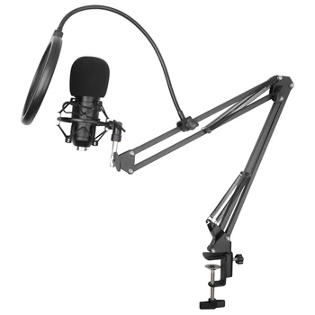 

BM-800 Microphone Set, 360 Celsiusantilever Bracket 192KHz/24Bit High Sampling Rate Computer USB Microphone Set