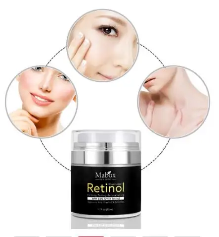 MABOX Retinol 2.5% увлажнитель для лица Крем Антивозрастной, антиакне гиалуроновой кислоты витамин е и зеленый чай отбеливающий крем Прямая поставка