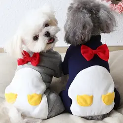 Зимняя Милая теплая одежда с принтом в виде собак Pet одежда из хлопка для домашних животных осенний костюм для детей возрастом от 4 брюки с