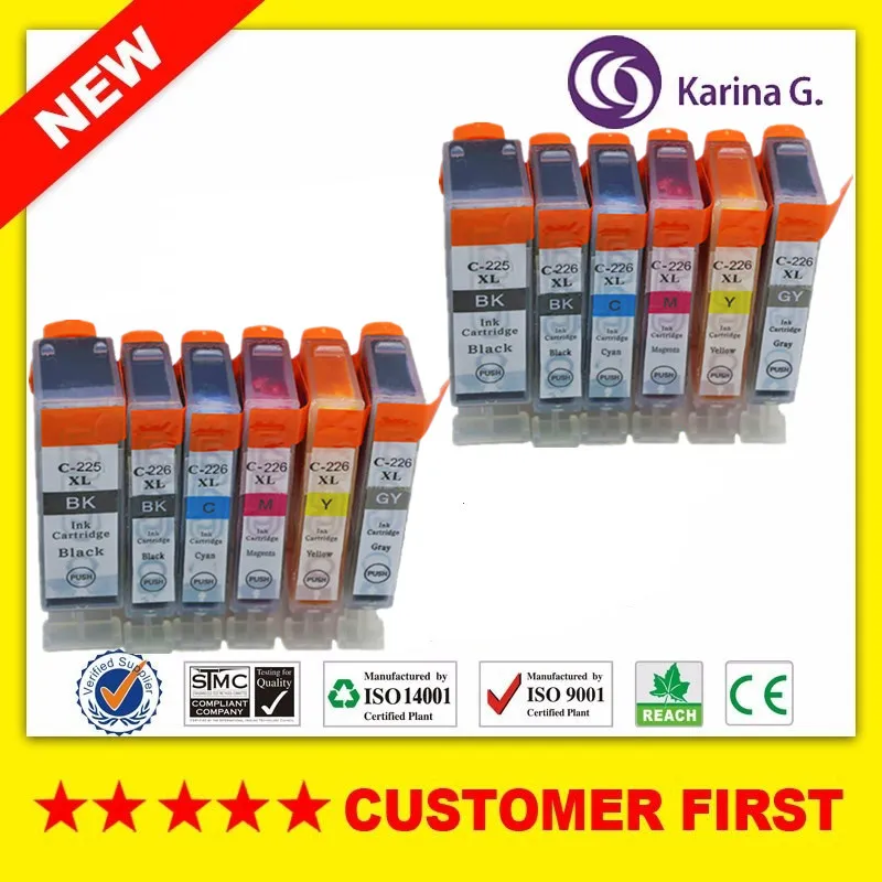 2Sets Совместим с Canon PGI-225 CLI-226 PGI225 чернильный картридж для принтера Canon MG6110/6120/6120 Восстановленное/6220/8120/8120B/8220 и т. д - Цвет: 2Sets