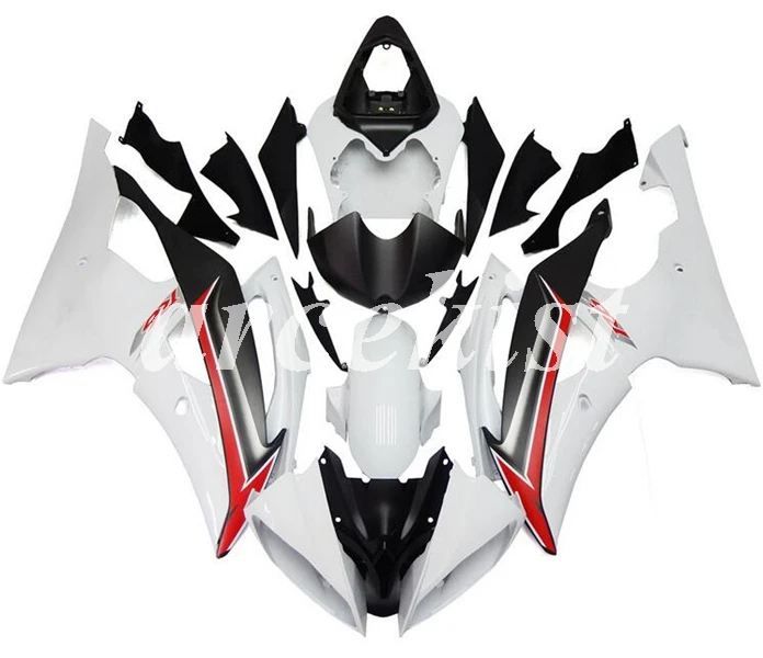 ABS мотоцикл полный обтекатель комплект подходит для YAMAHA YZF-R6 2008- 08 09 10 11 12 13 14 15 16 комплект кузова белый черный