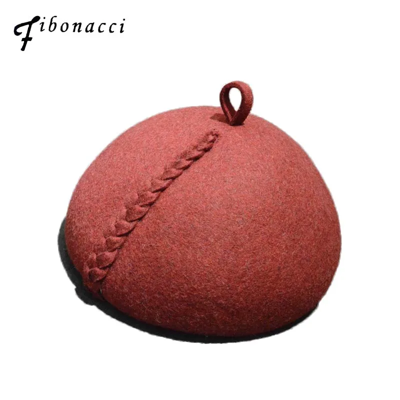 

Fibonacci Womens Solid Wool Felt Beret Hat Autumn Winter Lovely pigtail Mushroom Shape Berets Female Sweet Pumpkin Hat