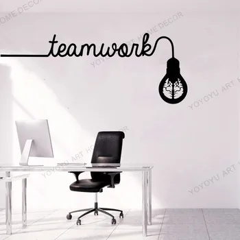 

Teamwork Quotes light bulb Creative Wall Sticker,Office Quote Wall Decal, Teamwork Business Inspire Wallpaper Posters JC206