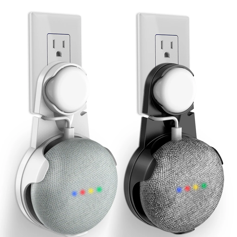 

Outlet Wall Mount Holder Cord Bracket For Google Home Mini Voice Assistant Plug In Kitchen Bedroom Portable Audio Stand