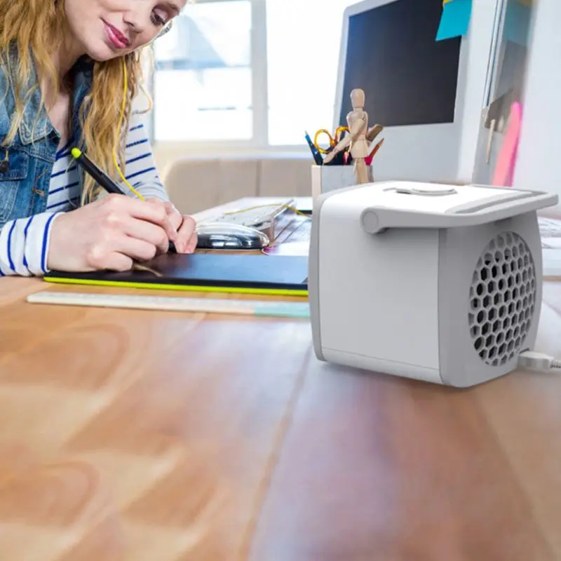 Мини портативный кондиционер увлажняюший очиститель воздуха охладитель личного пространства вентилятор воздушного охлаждения для офиса дома автомобиля