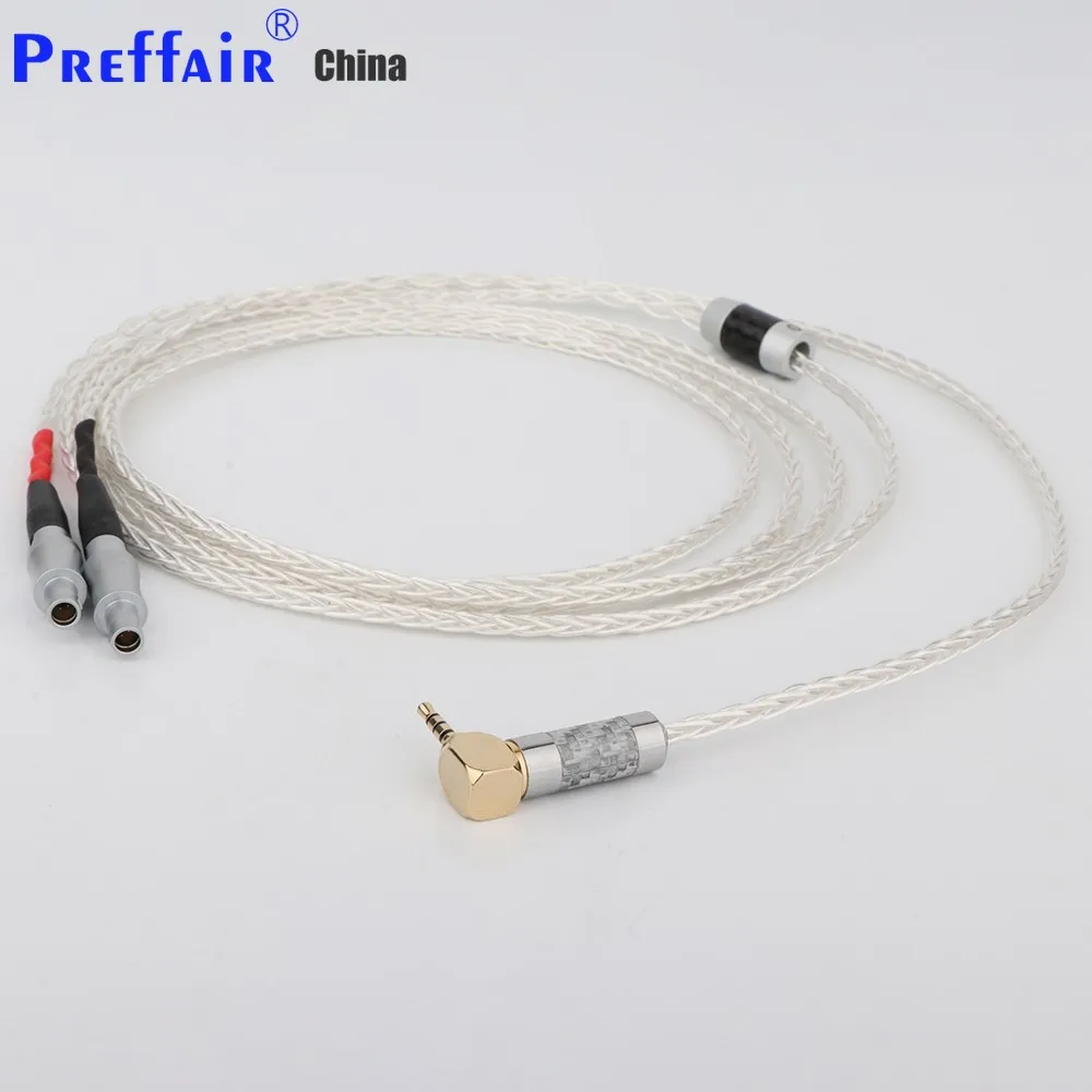 Кабель для наушников Preffair OCC из чистого серебра 99% пробы Sennheiser HD800 HD800s HD820s HD820 Enigma