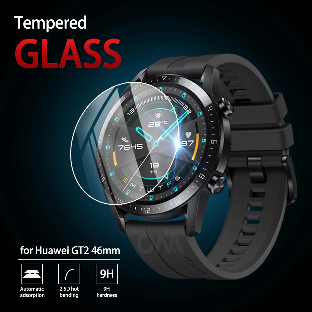 5 шт. 9H Премиум Закаленное стекло для Huawei watch GT 2 GT2 46 мм Смарт-часы защитная пленка