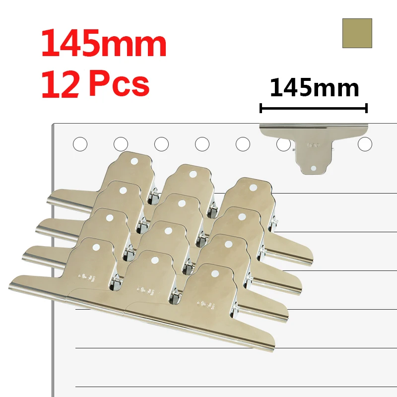 Для кулинарно-деликатесной продукции 12 шт. 145 мм Большой Yamagata держатель билета финансовых Jumbo Бумага зажимы Билл Связующего зажим канцелярские принадлежности для канцелярских принадлежностей 9531