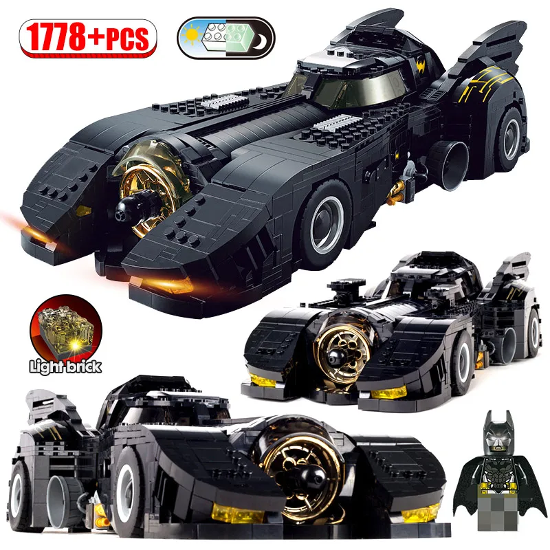 

1778pcs Superhero Batman The Ultimate Batmobile Model Building Blocks Legoing Technic Race Truck Car Figure Bricks Toys For Kids