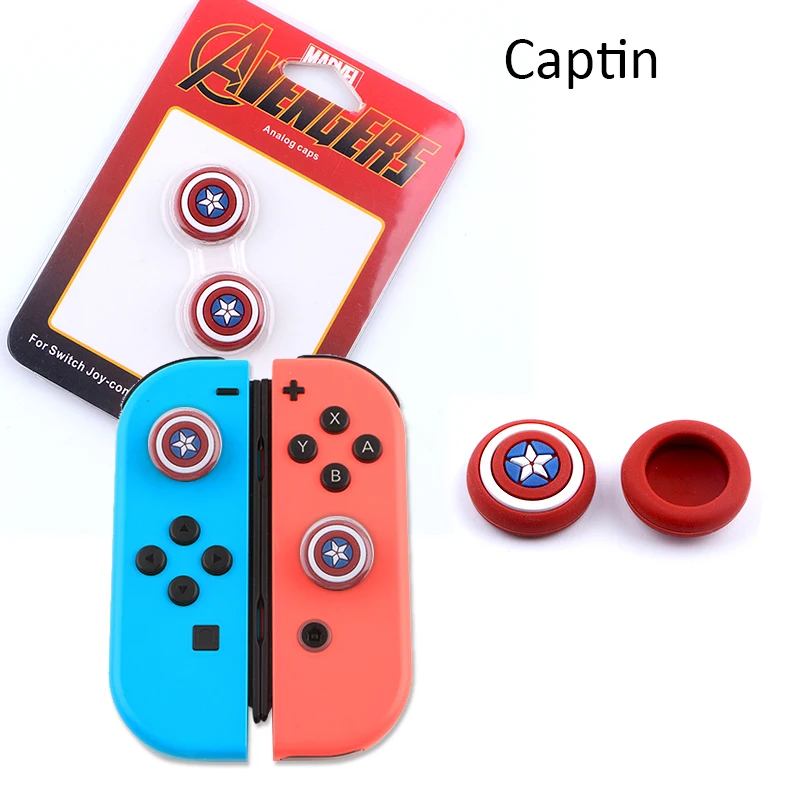 Joy Con силиконовый джойстик для пальца, ручка, чехол, аналоговые колпачки, для переключения, Ns, Joy-con, контроллер, Marior Zeldar - Цвет: Captin CN 2P
