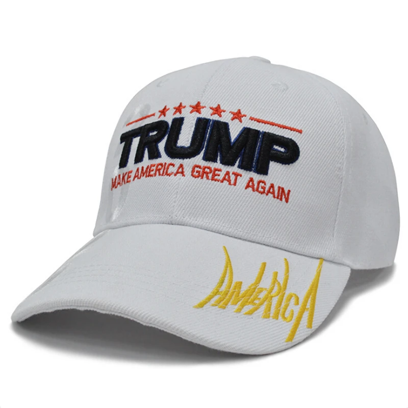 Американский Дональд Трамп, мужская и женская Кепка с вышивкой, черная, красная, модная кепка бейсболка от солнца - Цвет: As Photo Shows