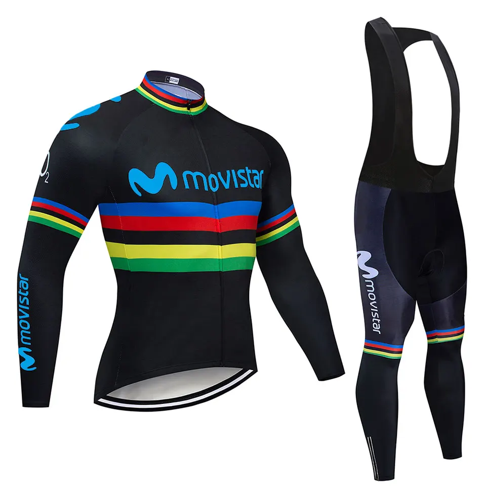 Movistar Team, комплект из Джерси с длинным рукавом для велоспорта, комбинезон, ropa ciclismo, одежда для велоспорта, MTB велосипед, Джерси, Униформа, мужская одежда